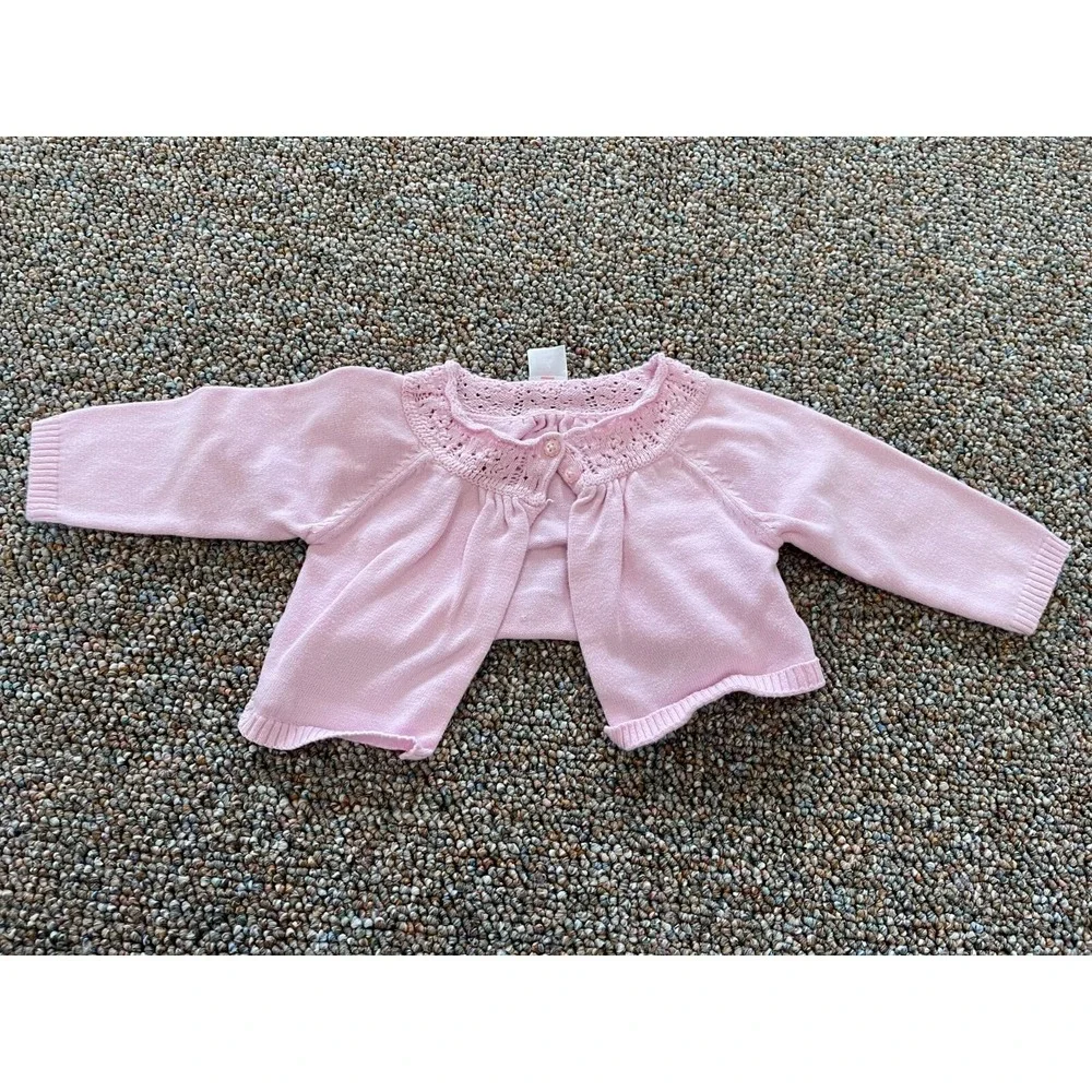 Carter's Pink Knit Cardigan Girls 9M